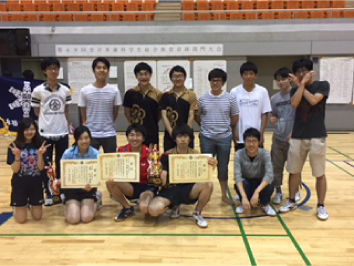 第49回全日本歯科学生総合体育大会卓球部門にて、歯学科学生が見事な活躍!