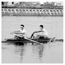 Tokyo Medical and Dental University double scul team, the members of National Japanese Team at The Tokyo Olympic Games in 1964
