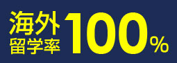海外留学率100%