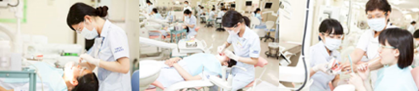 Reciprocal Training : Students learn treatment procedures via role-playing as a patient, a dentist, and an assistant